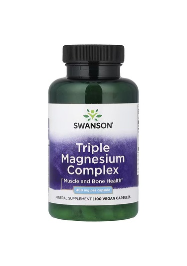 Swanson Triple Magnesium Citrate , Oxide Complex Muscle And Bone Health 400 Mg 100 Vegan Caps