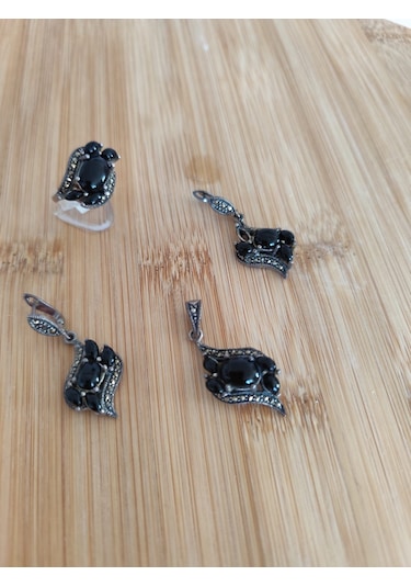 Oniks Ve Markazit Taşlı 3lü Set Diğer