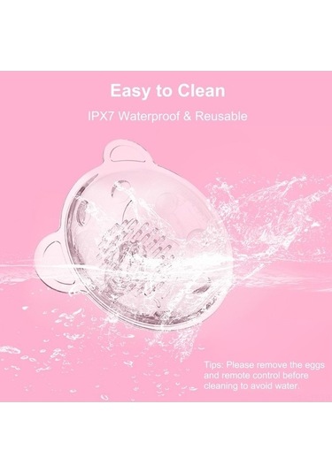 Tysm Kablosuz Şarjlı Meme Ucu Stimülatörü - 10 Modlu 360 Döner Masaj, Şeffaf Ve Pembe Renkler Çok Renkli