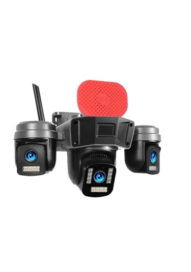 Veesky+ S308 3 Kameralı 6mp 4k Ultrahd Wifi Kamera Siren Gece Görüş