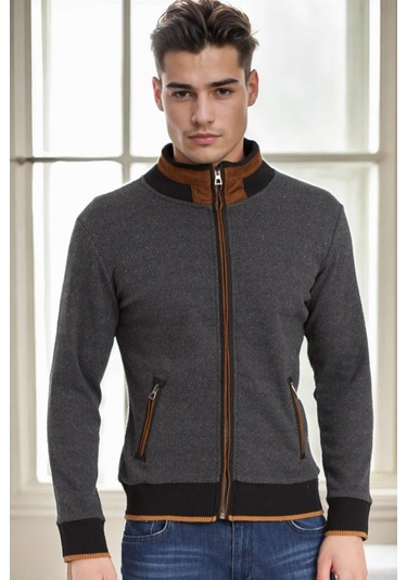 1021 Dewberry Erkek Sweatshırt-koyu Diagonal Antrasit Koyu Diagonal Antrasit