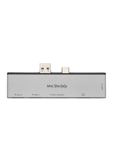 Surface Pro 7 Hdmı Çevirici Usb Çoklayıcı 4K Usb-C Çevirici-Gümüş