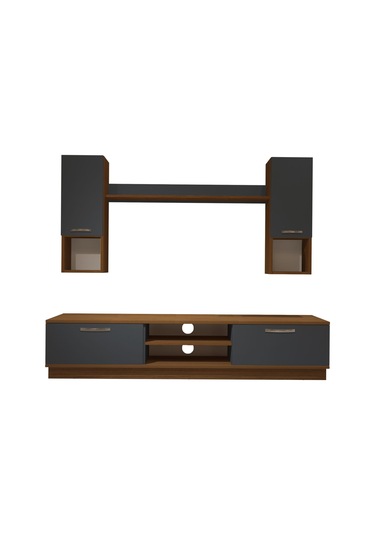 Decoraktiv Eko 5dab Mdf Dvd Tv Ünitesi Tv Sehpası Ceviz - Antrasit