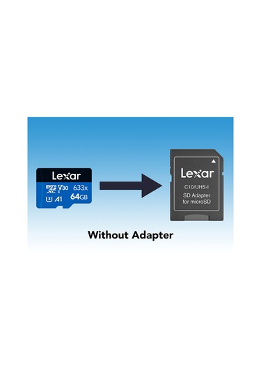 Lexar 633x 64 Gb Micro Sd Kart, Microsdxc Uhs-ı Kart W/o Sd