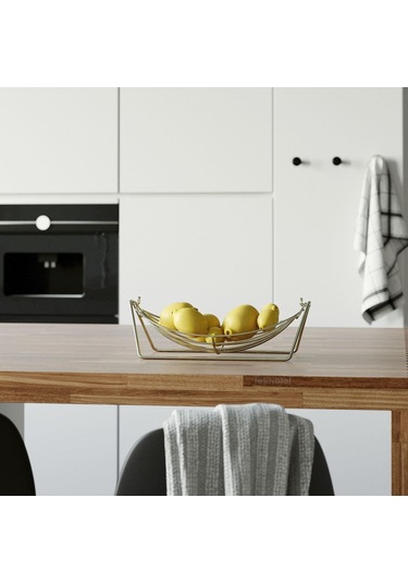 Teknotel Metal Kase Meyve Sepeti Meyvelik Altın Sarı Mg307