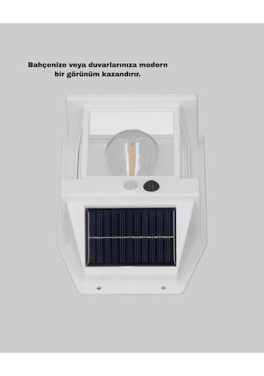 Güneş Enerjili Dış Mekan Sensörlü Duvar Lambası Ip65 Su Geçirmez