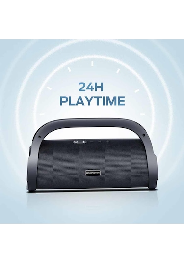 Monster Adventurer Max Boombox 60 W Çift Subwoofer IPX7 Bluetooth 5.0 Hoparlör