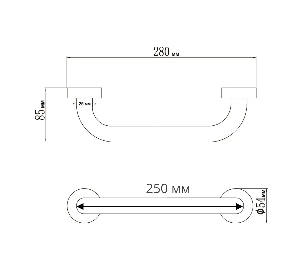 Denart Duş Başlığı İçin Duvara Monte Tutma Kolu, Yaşlılar Ve Engelliler İçin 74528774 Krom