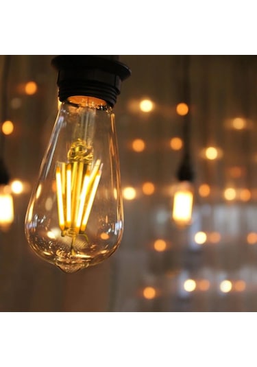 Edison ST64 Flamanlı 4 W Rustik Led Ampul 3'lü Paket