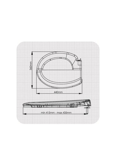 Rona Tisa Thermoplast Standart Klozet Kapağı (Üstten Monte)