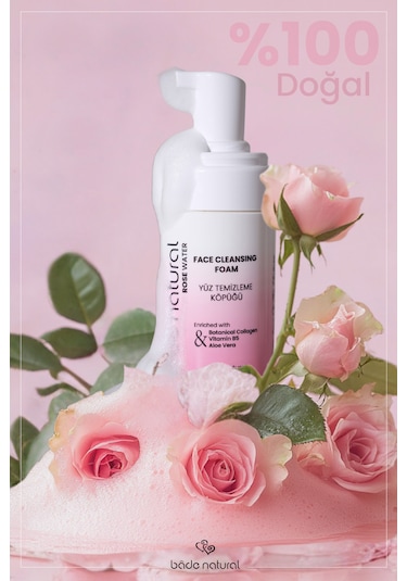 Bade Natural Gül Suyu İçerikli Yüz Temizleme Köpüğü 100 ML