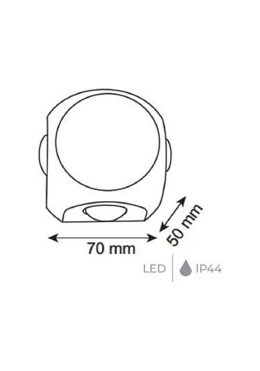 Noas Yl83-1052 Alinda Siyah 4 Yönlü Dış Mekan Aplik - Gün Işığı 3200k Siyah