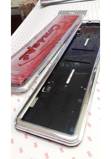 2 Adet Krom Plakalik Yeni Nesil Krom Plaka Çerçevesi Takmatik 228108567