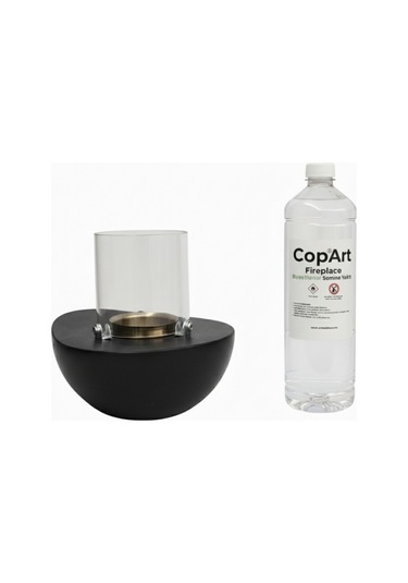 Meta Siyah Biyoetanol Masaüstü Şömine - 1 Lt Copart Yakıt Hediye