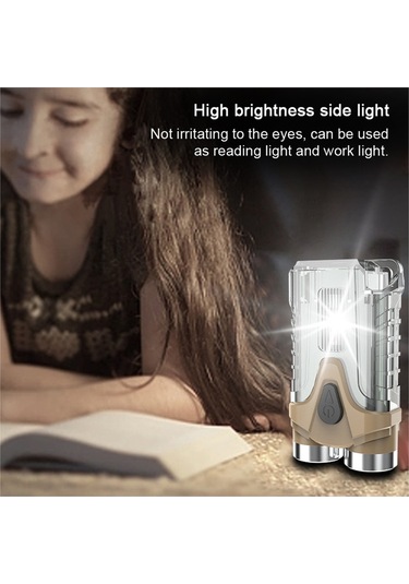 Ccgloball Kompakt Çift Işık Usb Şarj Edilebilir Anahtar Zinciri Feneri Yeşil