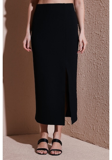 Fashion Friends Bayan Etek 25y0187k1 Siyah Siyah Fashion Friends Bayan Etek 25y0187k1 Siyah Siyah