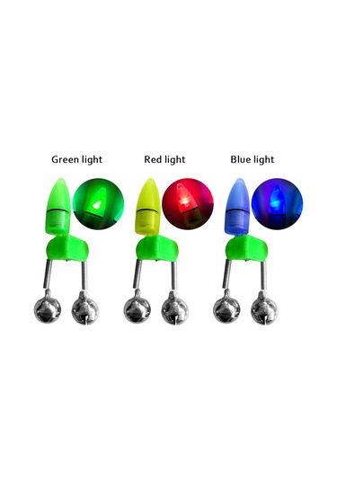 10 Adet Led Gece Olta Bite Bait Alarm Işık İkiz Çan Y20762bl Mavi Işık