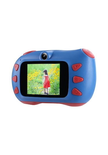 Jeemson Çocuklar İçin Mavi Dijital Kamera - 18mp Fotoğraf Çekimi, 1080p Video Kaydı, Çift Lens Ve Dahili Pil Mavi