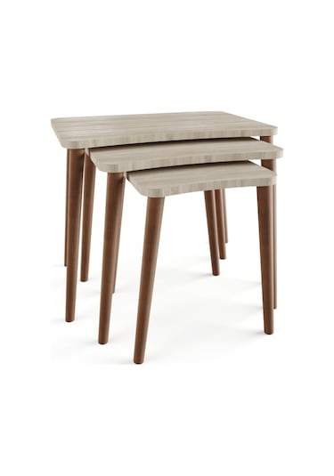 Esma Orta Sehpa Ve Zigon Sehpa 4'Lü Salon Seti - Sonomo