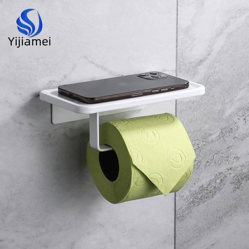 Monyee Banyo Alüminyum Kağıt Tutucu, Telefon Tutucu, Delme/delmesiz Montaj, Modern Minimalist Tasarım, Siyah-g Serisi Diğer