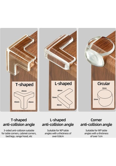 Jmsstore Silikon Köşe Koruyucu 4'lü Şeffaf