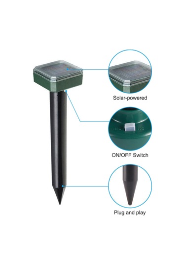 Hallow H33964S Ultrasonik Köstebek Kovucu Siyah