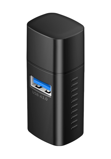 Wizard 3-In-1 Type-C To Usb-A Otg Çevirici Dönüştürücü Adaptör 1*Usb-A 3.0 Ve 2.Usb-A 2.0 Siyah