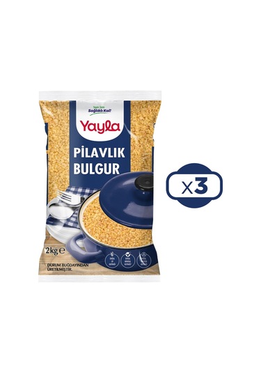 Yayla Pilavlık Bulgur 2 Kg X 3 Adet
