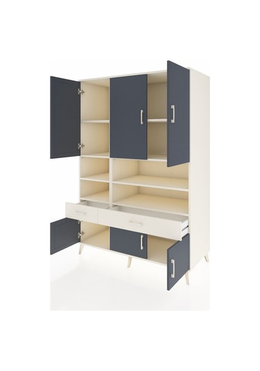 Kronos Dolap 8 Raflı 2 Çekmeceli 6 Kapaklı 132x59x195 Aytaşı-antrasit/aytaşı Antrasıt/aytası Kronos Dolap 8 Raflı 2 Çekmeceli 6 Kapaklı 132x59x195 Aytaşı-antrasit/aytaşı Antrasıt/aytası