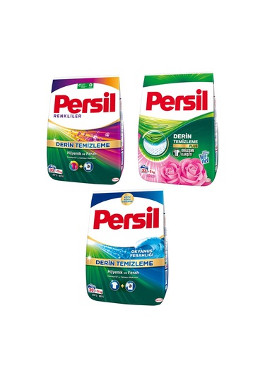 Persil 5 Kg Renkliler+gülün Büyüsü+okyanus 3 Lü Karma Paket