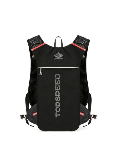 Vanaheimr Hafif Su İçme Sırt Çantası Büyük Kapasiteli Koşu Sırt Siyah Siyah
