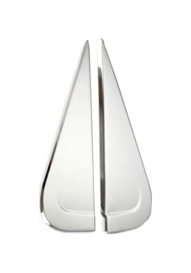 Dacia Duster Uyumlu 2010-2017 Krom Arka Cam Kelebek Yeri 2 Parça Paslanmaz Çelik