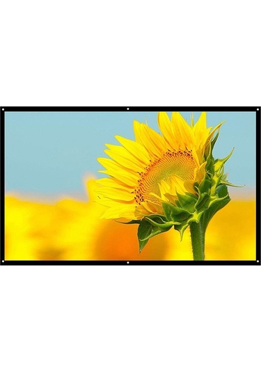 Fastbuy Jeemson H70 70 İnç 16:9 Beyaz Dacron Projeksiyon Ekranı, Ev Sineması, Toplantı, Dış Mekan Kullanımı İçin
