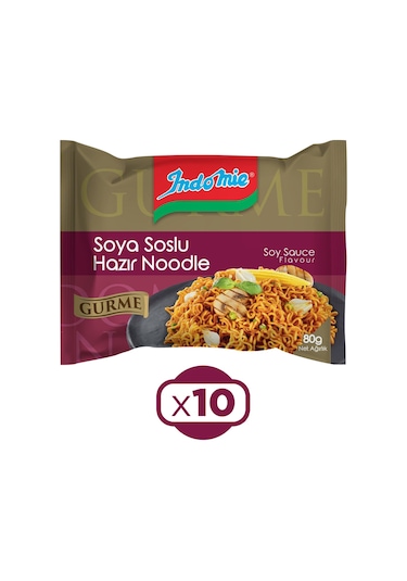 Indomie Noodle Gurme Soya Soslu 80 Gr X 10 Adet