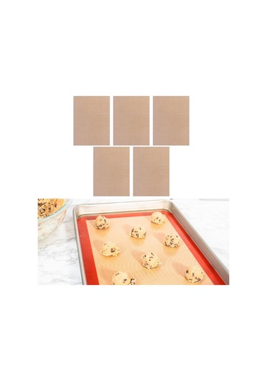 Homyl 5 Adet Pişirme Mat Tezgah Koruyucu 60x40cm Kolay Kahverengi