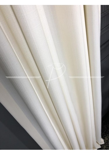 Fon Perde Natural Keten Fonluk Ultra Dökümlü Düz Dikim 001