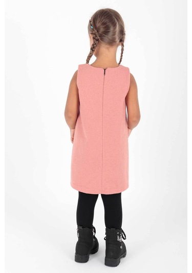 Ahenk Kids Kız Zürafa Baskılı Elbise Ak520567 Gül Kurusu Gülkurusu