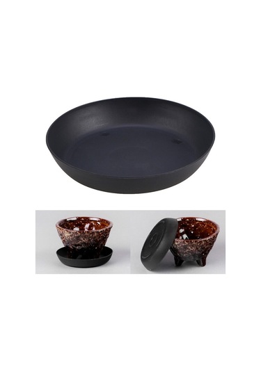 20 Adet Plastik Saksı Damlama Tepsisi Bitki Saksı Tabağı Saksı Şasi Tepsisi Şişmanlık Ekici Bahçe Balkon Siyah