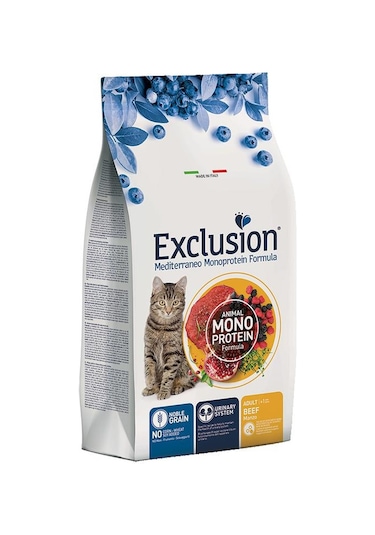 Exclusion Monoprotein Sığır Etli ve Narlı Düşük Tahıllı Yetişkin Kedi Maması 12 KG