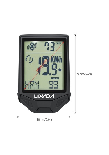 Lixada-bisiklet Kablosuz Bilgisayar İle Kalp Hızı Sensörü Y13401b Siyah