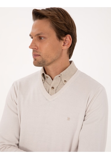 Pierre Cardin Erkek Taş Kazak /triko 50314190-vr049 Taş