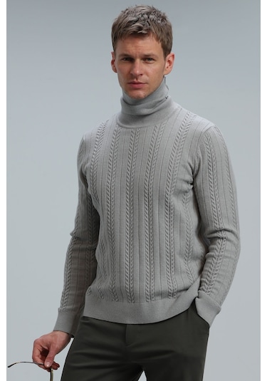 Lufian Tony Erkek Kazak Açık Gri 112090121100180 Açık Gri