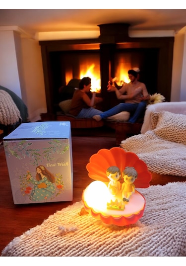 İstiridye Tasarım Işıklı Biblo