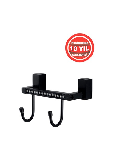 Çelik Banyo Paslanmaz Pirinç Mat Siyah Swwor Askılık Siyah