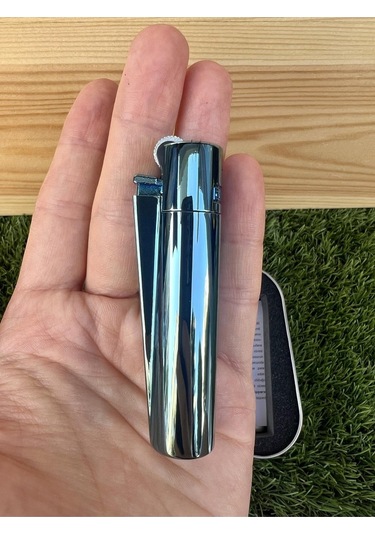 Parlak Deep Blue Taşlı Çakmak