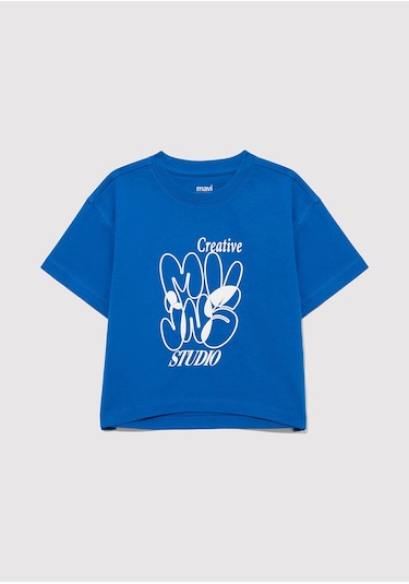 Mavi - Mvjns Crop Mavi Tişört 7610275-70910 Mavi