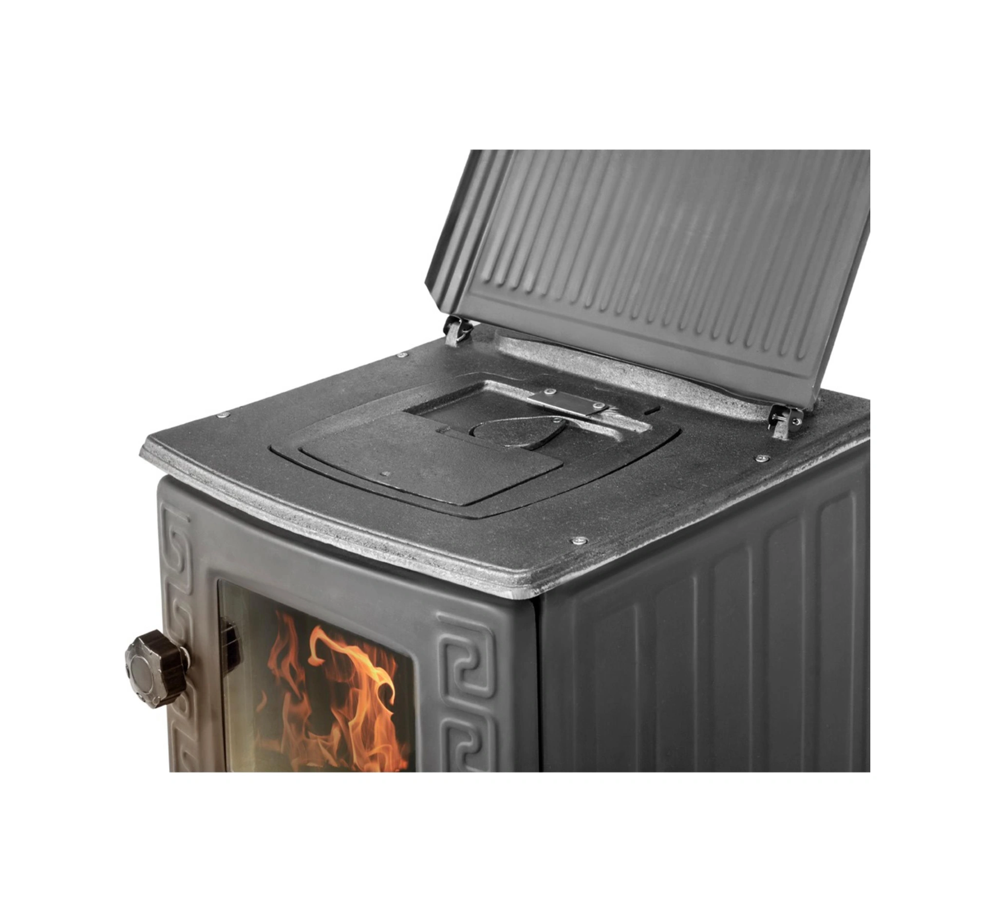 Mini Turbo Şömine Soba-pik Ayaklı Siyah Erendemir