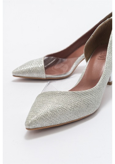 353 Lame Simli Topuklu Kadın Ayakkabı Lame Sim