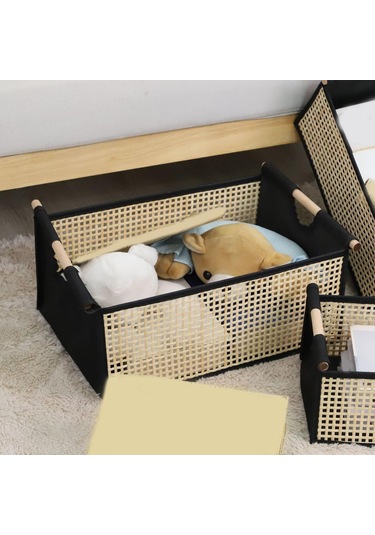 Suntek El Dokuma Depolama Sepeti Sağlam Çok 34,5cmx21cmx14cm