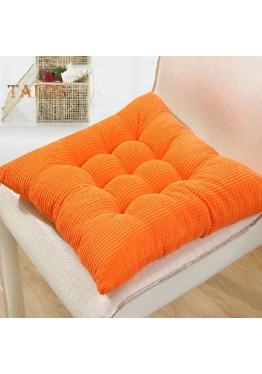 Turuncu Bellek Köpük Kaymaz Sandalye Minderi Tokalı Sabit Ribaund Pamuk Dolgu Yumuşak Rahat Koltuk Minderi